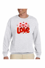 Load image into Gallery viewer, Valentine's Day Coquette Love - DTF Printed Sweatshirts (Adult Sizes) **UNISEX** YOU SELECT THE SWEATSHIRT COLOR (31 COLORS)