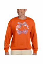 Load image into Gallery viewer, Valentine Cherry Rhinestone - DTF Printed Sweatshirts (Adult Sizes) **UNISEX** YOU SELECT THE SWEATSHIRT COLOR (31 COLORS)
