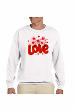 Load image into Gallery viewer, Valentine's Day Coquette Love - DTF Printed Sweatshirts (Adult Sizes) **UNISEX** YOU SELECT THE SWEATSHIRT COLOR (31 COLORS)