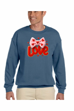 Load image into Gallery viewer, Valentine's Day Coquette Love - DTF Printed Sweatshirts (Adult Sizes) **UNISEX** YOU SELECT THE SWEATSHIRT COLOR (31 COLORS)