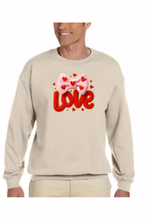 Load image into Gallery viewer, Valentine's Day Coquette Love - DTF Printed Sweatshirts (Adult Sizes) **UNISEX** YOU SELECT THE SWEATSHIRT COLOR (31 COLORS)