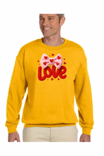 Load image into Gallery viewer, Valentine's Day Coquette Love - DTF Printed Sweatshirts (Adult Sizes) **UNISEX** YOU SELECT THE SWEATSHIRT COLOR (31 COLORS)