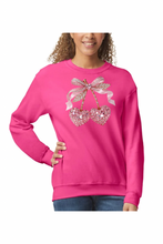 Load image into Gallery viewer, Valentine Cherry Rhinestone - DTF Printed Sweatshirts (Adult Sizes) **UNISEX** YOU SELECT THE SWEATSHIRT COLOR (31 COLORS)