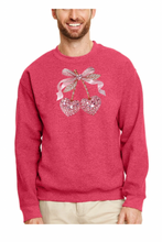 Load image into Gallery viewer, Valentine Cherry Rhinestone - DTF Printed Sweatshirts (Adult Sizes) **UNISEX** YOU SELECT THE SWEATSHIRT COLOR (31 COLORS)