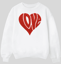 Load image into Gallery viewer, Groovy Love Knitted Yarn - DTF Printed Sweatshirts (Adult Sizes) **UNISEX** YOU SELECT THE SWEATSHIRT COLOR (31 COLORS)