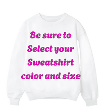 Load image into Gallery viewer, XOXO Flux Yarn - DTF Printed Sweatshirts (Adult Sizes) **UNISEX** YOU SELECT THE SWEATSHIRT COLOR (31 COLORS)