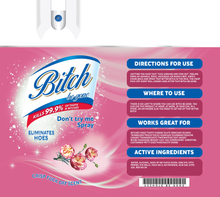 Load image into Gallery viewer, Bitch Be Gone - 20 oz Stainless Steel Skinny Tumbler with lid and straw.