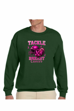 Load image into Gallery viewer, Tackle Breast Cancer  - DTF Printed Sweatshirts (Adult Sizes) **UNISEX** YOU SELECT THE SWEATSHIRT COLOR (31 COLORS)

