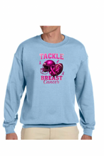 Load image into Gallery viewer, Tackle Breast Cancer  - DTF Printed Sweatshirts (Adult Sizes) **UNISEX** YOU SELECT THE SWEATSHIRT COLOR (31 COLORS)
