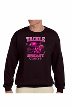 Load image into Gallery viewer, Tackle Breast Cancer  - DTF Printed Sweatshirts (Adult Sizes) **UNISEX** YOU SELECT THE SWEATSHIRT COLOR (31 COLORS)
