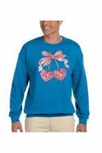 Load image into Gallery viewer, Valentine Cherry Rhinestone  - DTF Printed Sweatshirts (Adult Sizes) **UNISEX** YOU SELECT THE SWEATSHIRT COLOR (31 COLORS)
