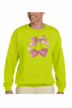 Load image into Gallery viewer, Valentine Cherry Rhinestone  - DTF Printed Sweatshirts (Adult Sizes) **UNISEX** YOU SELECT THE SWEATSHIRT COLOR (31 COLORS)
