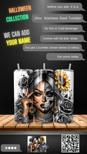 Load image into Gallery viewer, Sarcastic Badass bitch-  20 oz  Stainless Steel Skinny Tumbler with lid and straw.
