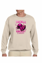 Load image into Gallery viewer, Tackle Breast Cancer  - DTF Printed Sweatshirts (Adult Sizes) **UNISEX** YOU SELECT THE SWEATSHIRT COLOR (31 COLORS)
