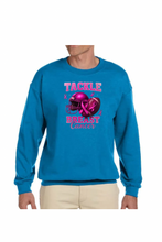 Load image into Gallery viewer, Tackle Breast Cancer  - DTF Printed Sweatshirts (Adult Sizes) **UNISEX** YOU SELECT THE SWEATSHIRT COLOR (31 COLORS)
