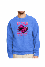Load image into Gallery viewer, Tackle Breast Cancer  - DTF Printed Sweatshirts (Adult Sizes) **UNISEX** YOU SELECT THE SWEATSHIRT COLOR (31 COLORS)
