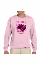 Load image into Gallery viewer, Tackle Breast Cancer  - DTF Printed Sweatshirts (Adult Sizes) **UNISEX** YOU SELECT THE SWEATSHIRT COLOR (31 COLORS)
