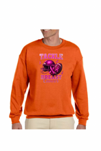 Load image into Gallery viewer, Tackle Breast Cancer  - DTF Printed Sweatshirts (Adult Sizes) **UNISEX** YOU SELECT THE SWEATSHIRT COLOR (31 COLORS)
