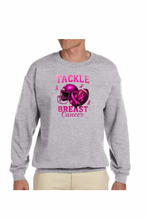 Load image into Gallery viewer, Tackle Breast Cancer  - DTF Printed Sweatshirts (Adult Sizes) **UNISEX** YOU SELECT THE SWEATSHIRT COLOR (31 COLORS)

