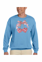 Load image into Gallery viewer, Valentine Cherry Rhinestone  - DTF Printed Sweatshirts (Adult Sizes) **UNISEX** YOU SELECT THE SWEATSHIRT COLOR (31 COLORS)
