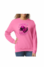 Load image into Gallery viewer, Tackle Breast Cancer  - DTF Printed Sweatshirts (Adult Sizes) **UNISEX** YOU SELECT THE SWEATSHIRT COLOR (31 COLORS)
