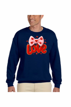 Load image into Gallery viewer, Valentine's Day Coquette Love  - DTF Printed Sweatshirts (Adult Sizes) **UNISEX** YOU SELECT THE SWEATSHIRT COLOR (31 COLORS)
