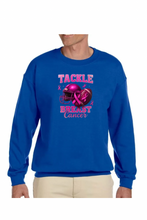Load image into Gallery viewer, Tackle Breast Cancer  - DTF Printed Sweatshirts (Adult Sizes) **UNISEX** YOU SELECT THE SWEATSHIRT COLOR (31 COLORS)
