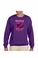 Load image into Gallery viewer, Tackle Breast Cancer  - DTF Printed Sweatshirts (Adult Sizes) **UNISEX** YOU SELECT THE SWEATSHIRT COLOR (31 COLORS)
