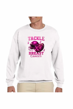 Load image into Gallery viewer, Tackle Breast Cancer  - DTF Printed Sweatshirts (Adult Sizes) **UNISEX** YOU SELECT THE SWEATSHIRT COLOR (31 COLORS)
