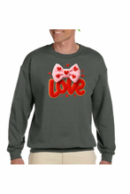 Load image into Gallery viewer, Valentine's Day Coquette Love  - DTF Printed Sweatshirts (Adult Sizes) **UNISEX** YOU SELECT THE SWEATSHIRT COLOR (31 COLORS)

