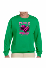 Load image into Gallery viewer, Tackle Breast Cancer  - DTF Printed Sweatshirts (Adult Sizes) **UNISEX** YOU SELECT THE SWEATSHIRT COLOR (31 COLORS)
