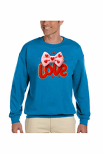 Load image into Gallery viewer, Valentine's Day Coquette Love  - DTF Printed Sweatshirts (Adult Sizes) **UNISEX** YOU SELECT THE SWEATSHIRT COLOR (31 COLORS)
