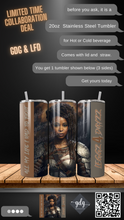 Load image into Gallery viewer, LFD -All my life I had to fight-  20 oz  Stainless Steel Skinny Tumbler with lid and straw.
