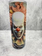 Load image into Gallery viewer, 3D Clown 001 -  20 oz  Stainless Steel Skinny Tumbler with lid and straw.
