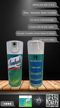 Load image into Gallery viewer, Asshole Be Gone - 20 oz  Stainless Steel Skinny Tumbler with lid and straw.
