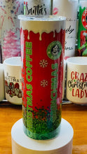 Load and play video in Gallery viewer, Grinchmas Blend (Red/Green) 20 oz  Stainless Steel Skinny Tumbler with lid and straw.
