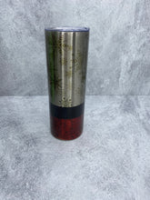 Load image into Gallery viewer, Santa&#39;s Favorite Ho - 20 oz  on SILVER Stainless Steel Skinny Tumbler with straw.
