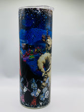 Load image into Gallery viewer, Nightmare Before Christmas 20 oz Stainless Steel skinny tumbler with lid and straw.

