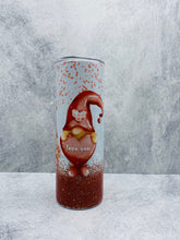 Load image into Gallery viewer, Gnome Valentine Be Mine, XoXo, Lover  - 20 oz. Stainless Steel Skinny Tumbler with lid and straw.
