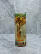 Load image into Gallery viewer, Nightmare before Christmas (Style #3) -20 oz. Skinny Stainless Steel Tumbler with lid and straw.
