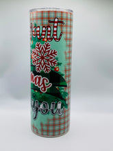 Load image into Gallery viewer, All I want for Christmas is you -  20 oz  Stainless Steel Skinny Tumbler with lid and straw.
