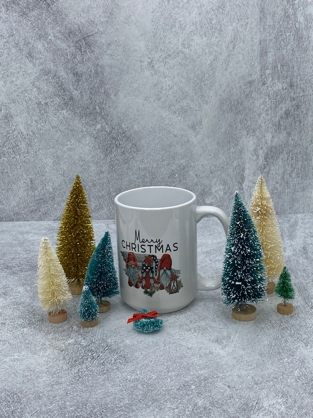 Merry Christmas Gnome Ceramic Mug (Choose from 11 AND 15 oz)