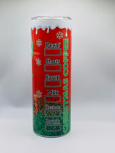 Load image into Gallery viewer, Grinchmas Blend (Red/Green) 20 oz  Stainless Steel Skinny Tumbler with lid and straw.
