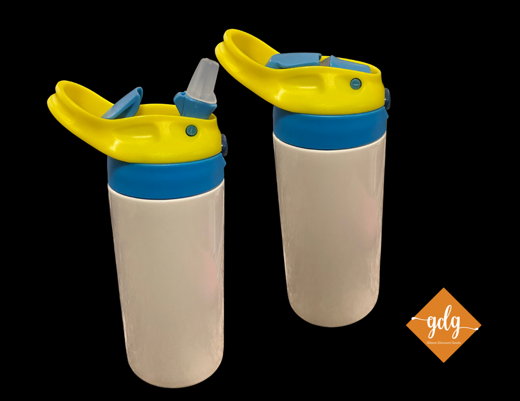 Custom 12 oz. Kid Stainless Steel Sippy Cup with pop up straw.