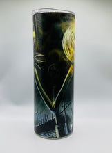Load image into Gallery viewer, Jack Skellington The Nightmare Before Christmas - 20 oz Stainless Steel skinny tumbler with lid and straw.
