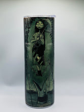 Load image into Gallery viewer, Jack Sally Nightmare Before Christmas (Style #3) - 20 oz Stainless Steel skinny tumbler with lid and straw.
