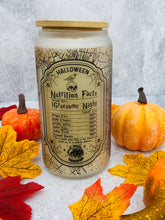Load image into Gallery viewer, Halloween Hocus Pocus Frosted 16 oz Beer Can Glass with Bamboo Lid and Straw
