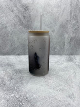 Load image into Gallery viewer, Horror Frosted 16 oz Beer Can Glass with Bamboo Lid and Straw
