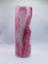 Load image into Gallery viewer, Just a girl BOSS building her empire 20 oz  Stainless Steel Skinny Tumbler with lid and straw.
