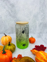 Load image into Gallery viewer, Halloween  - Witch’s Brew Green 16 oz Beer Can Glass with Bamboo Lid and Straw
